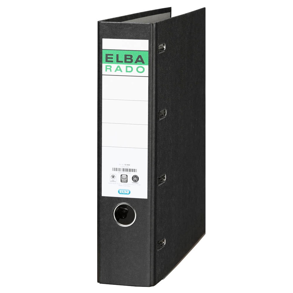 Elba Doppelordner DIN A5 quer schwarz (7,5 cm)