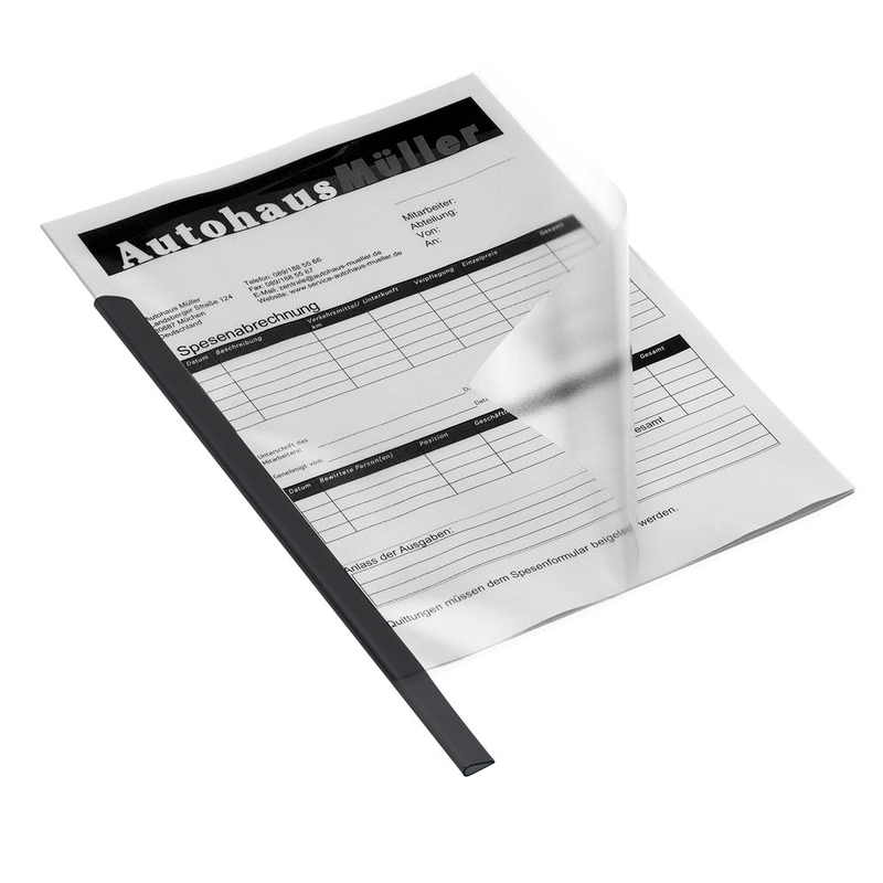 DURABLE Klemmschienen schwarz DIN A4 30 Blatt, 50 St.
