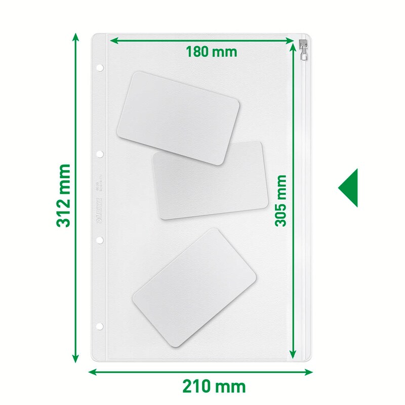 LEITZ Gleitverschlussbeutel 4040 transparent 0,20 mm, 5 St.