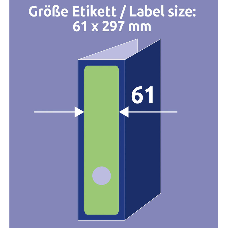 AVERY Zweckform Ordneretiketten L4754-20 grün, 20 Blatt