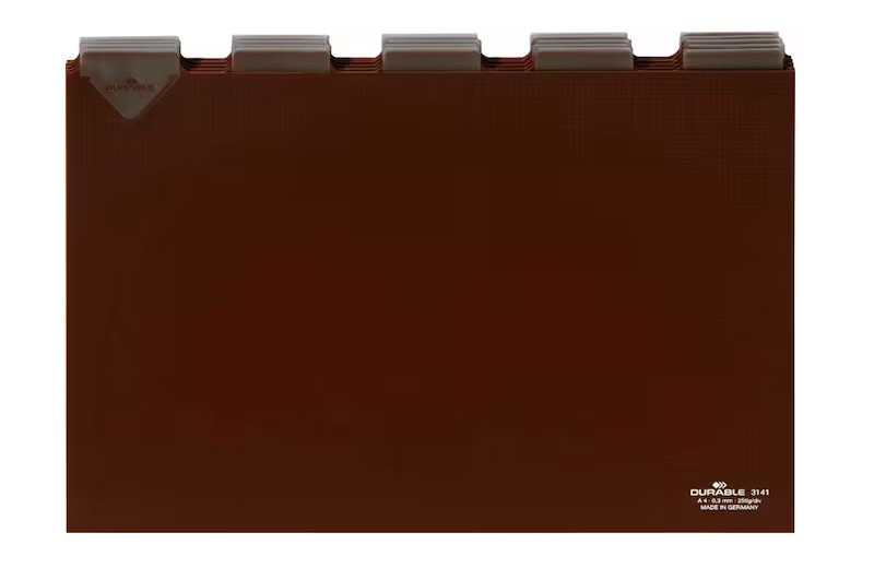 DURABLE Karteikartenregister A-Z, blanko, Jan.-Dez., 0-31 braun