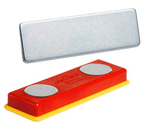 DURABLE Selbstklebende Magnete rot/gelb, 10 St.