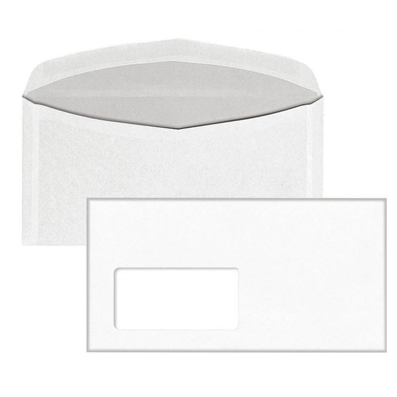 BONG Kuvertierhüllen KuvertierStar DIN lang+ mit Fenster weiß nassklebend 1.000 St.
