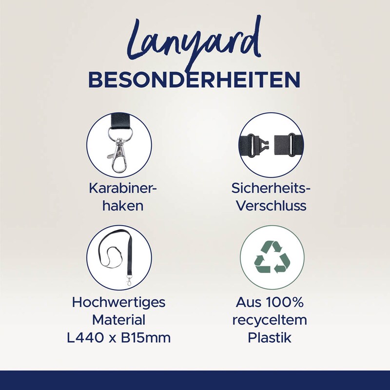 AVERY Zweckform Lanyards schwarz, 10 St.