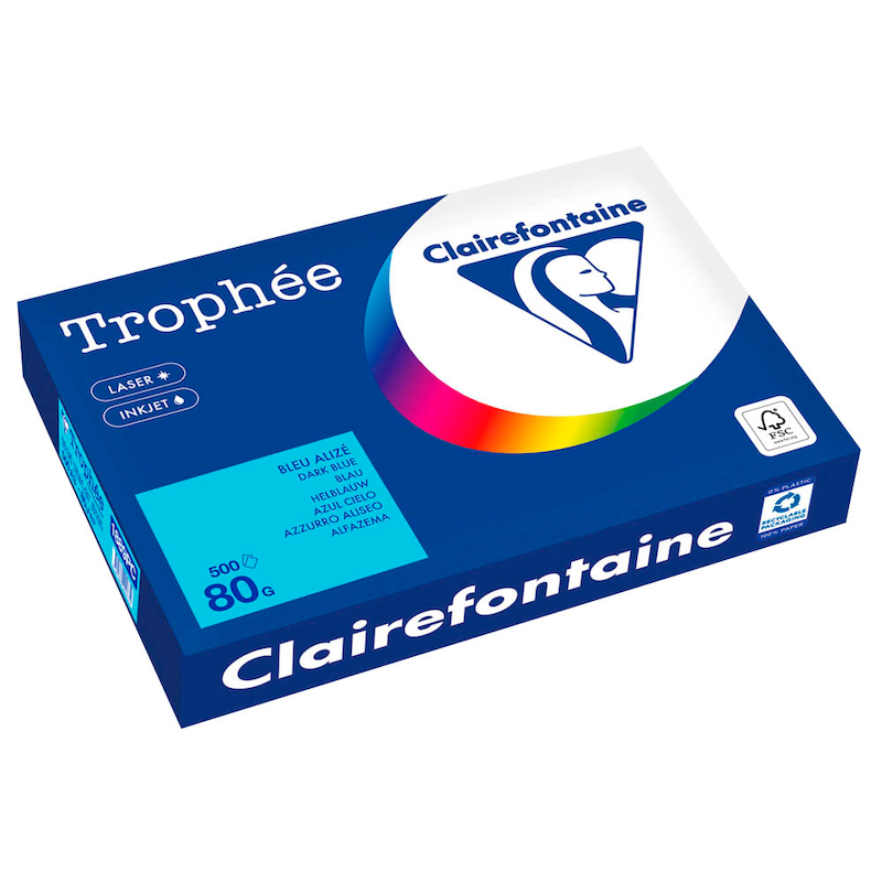 Clairefontaine Kopierpapier Trophée blau DIN A3 80 g/qm 500 Blatt