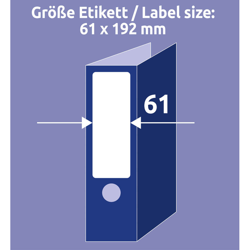 AVERY Zweckform Ordneretiketten L4761REV-20 weiß, 30 Blatt