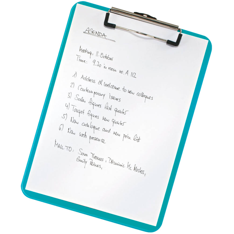 LEITZ Klemmbrett WOW 3971 DIN A4 eisblau Kunststoff, 1 St.