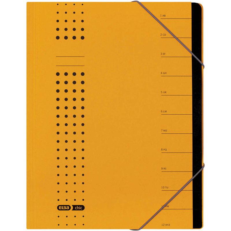 ELBA Ordnungsmappen chic 12 Fächer gelb, 5 St.