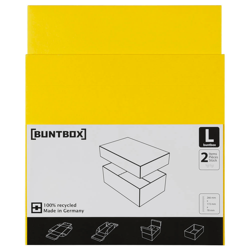 BUNTBOX L Geschenkboxen 3,6 l gelb 26,6 x 17,2 x 7,8 cm, 2 St.