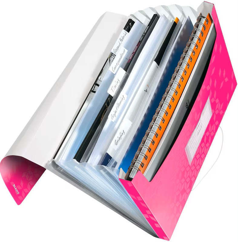 LEITZ Fächermappe WOW 4589 6 Fächer pink, 1 St.