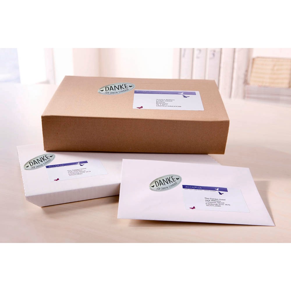 Avery Zweckform 3844 Danke für Ihren Einkauf Aufkleber (1 Rolle a 200 Stück)