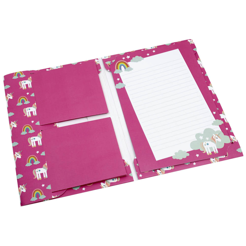 artoz Briefpapier mit Briefhüllen Einhorn pink ca. DIN A5 80 g/qm 1 Pack