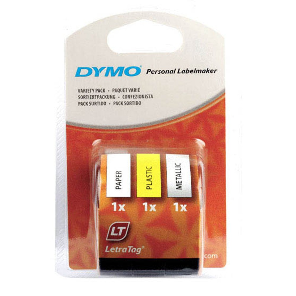 Dymo LetraTag Beschriftungsband 91241 geeignet für LT-100H / LT-100T (farbsortiert)