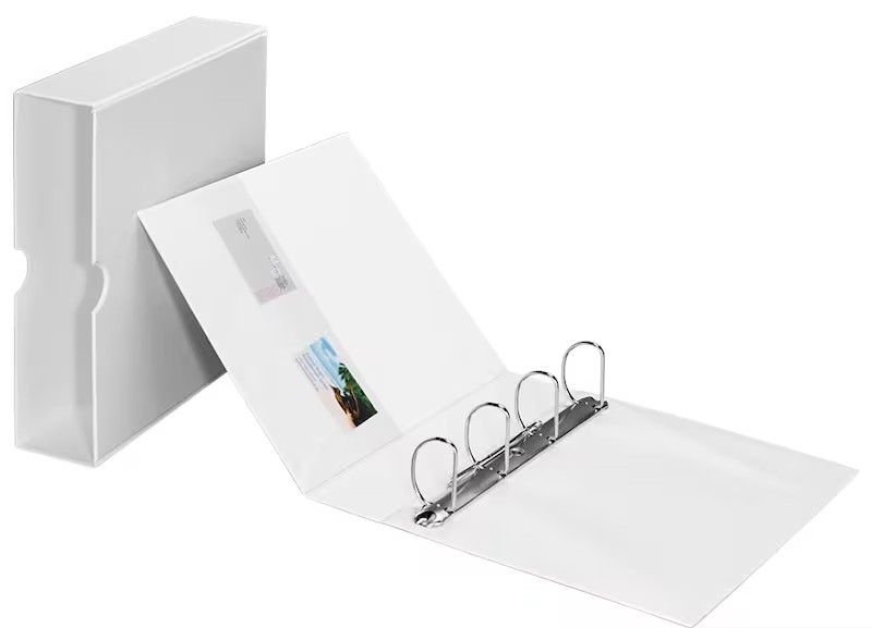 EICHNER Präsentationsringbuch 4-Ringe weiß 8,0 cm DIN A4, 1 St.