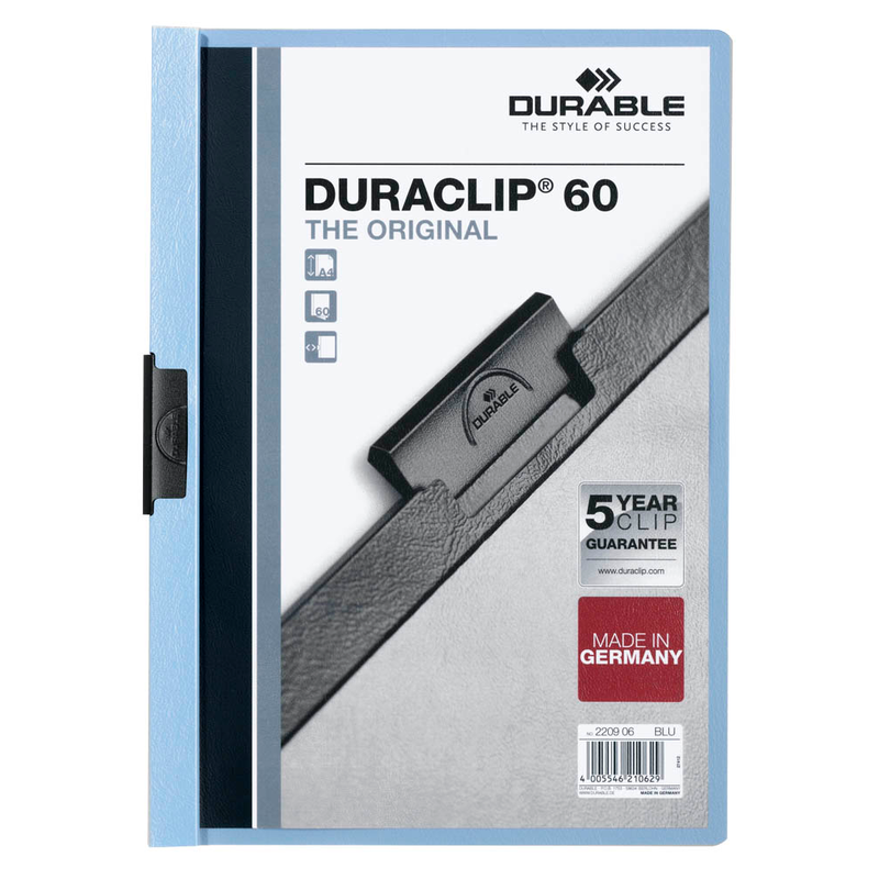 DURABLE Klemmhefter DURACLIP hellblau, 25 St.