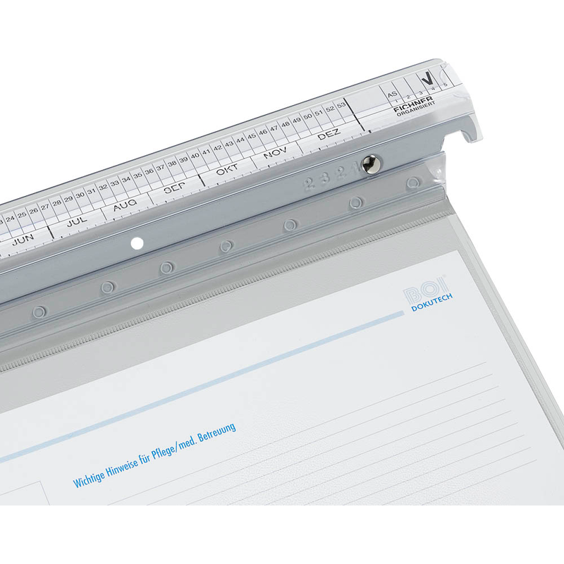 BOI Patienten-Dokumentations-Hängemappe Signal-Line Kunststoff grau DIN A4 2x kaufmännische Heftung, 1 St.
