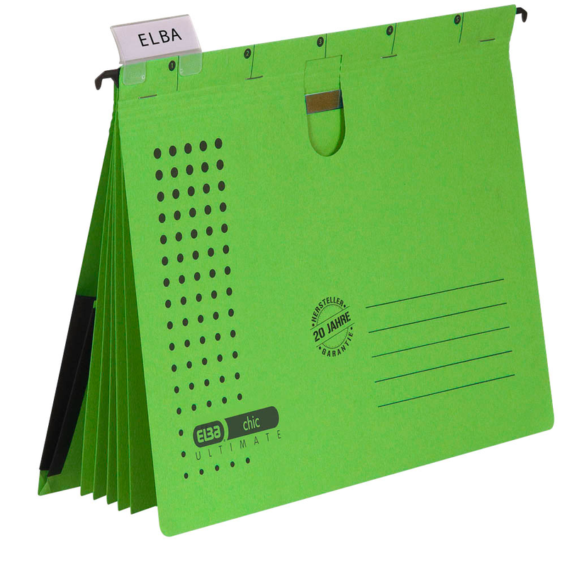 ELBA Personalhefter chic ULTIMATE Karton grün DIN A4 5x kaufmännische Heftung, 5 St.