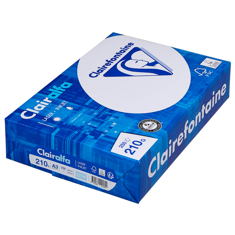 Clairefontaine Kopierpapier Clairalfa DIN A3 210 g/qm 250 Blatt