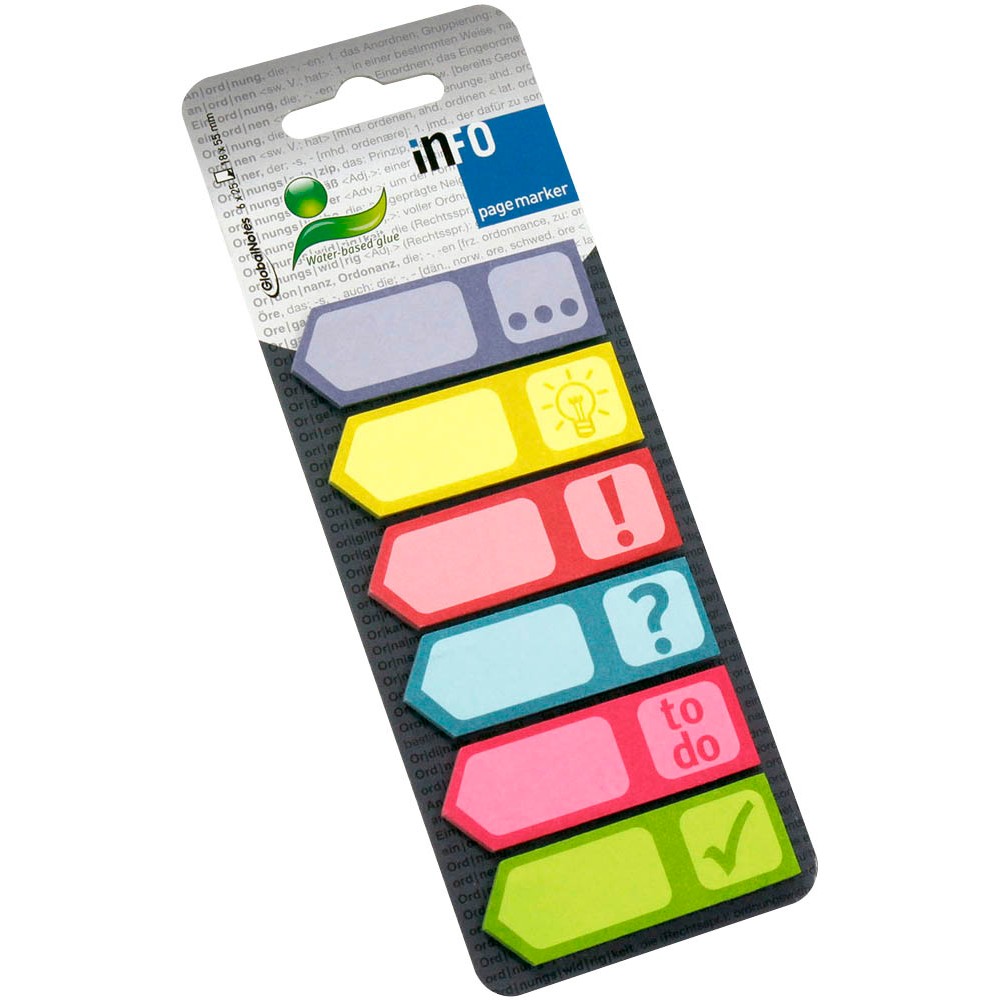 Info 5672-90 Haftmarker Symbole mehrfarbig (6 x 25 Streifen)