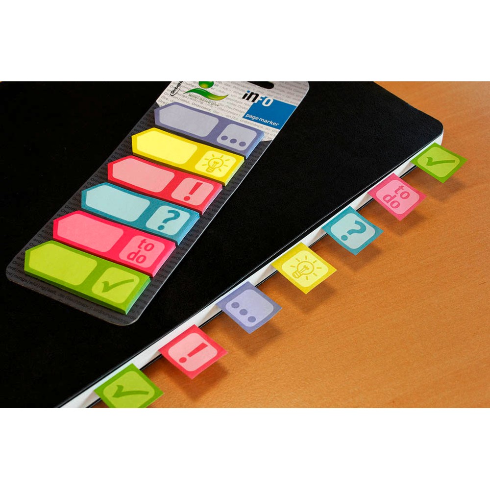 Info 5672-90 Haftmarker Symbole mehrfarbig (6 x 25 Streifen)