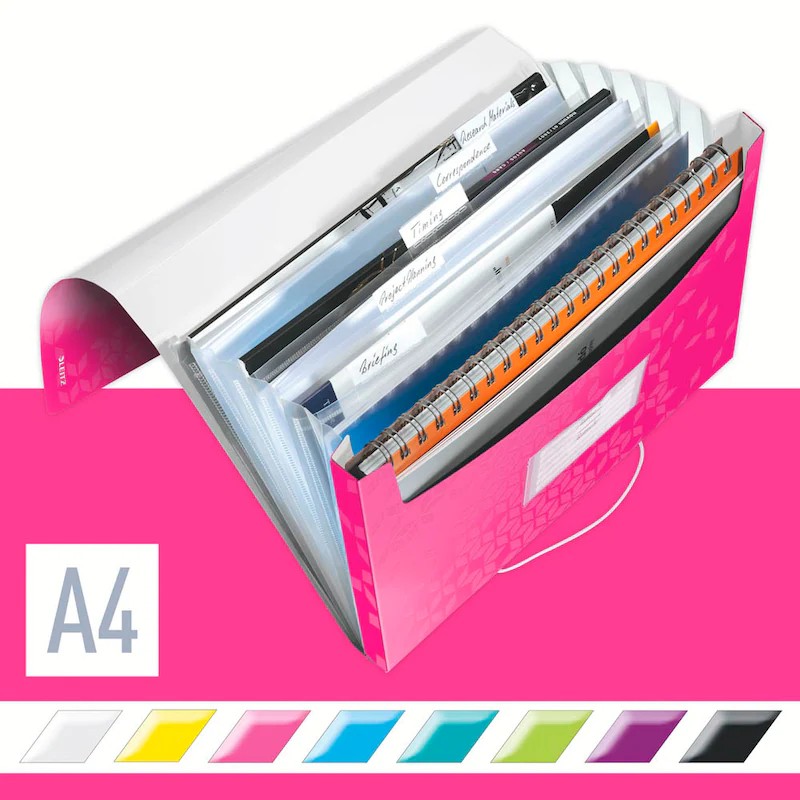 LEITZ Fächermappe WOW 4589 6 Fächer pink, 1 St.