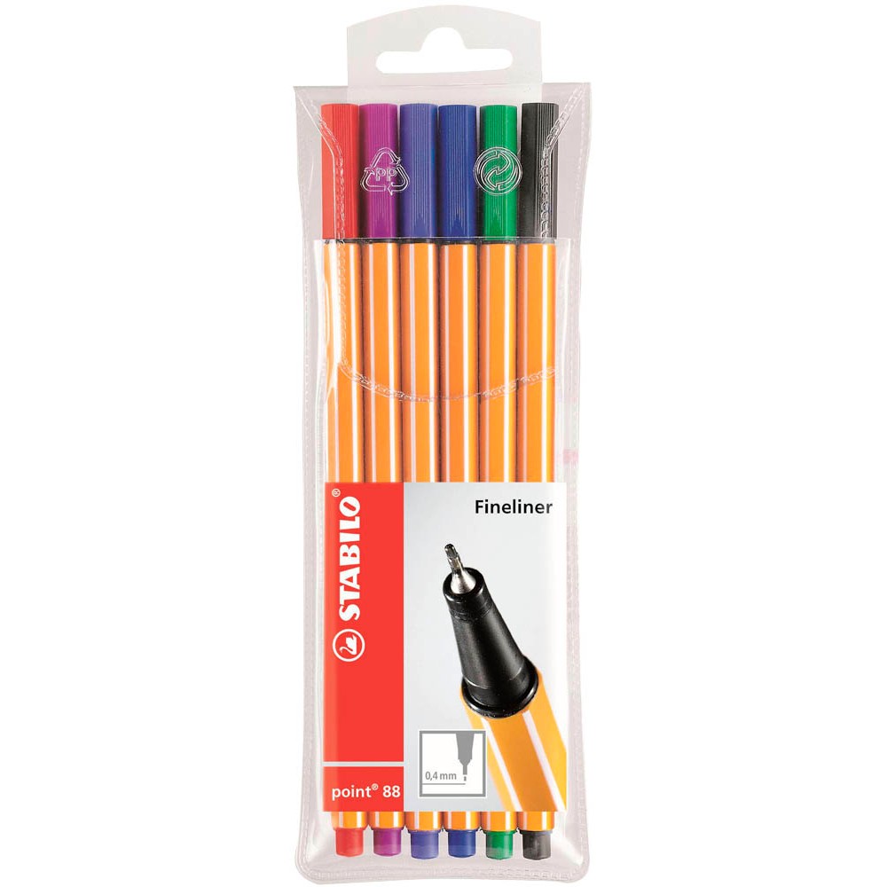Stabilo point 88 Fineliner farbsortiert (6er Pack)