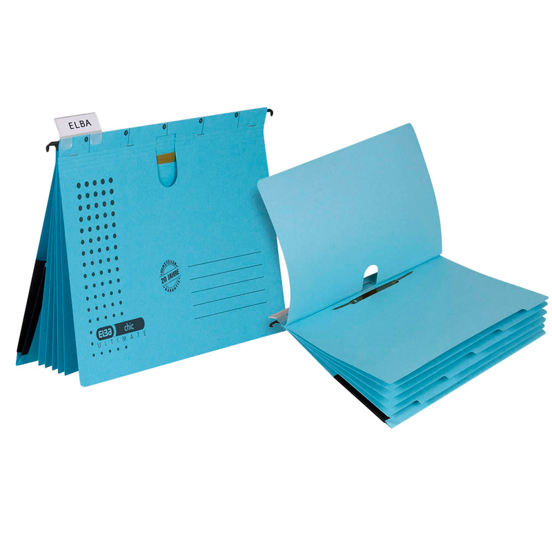 ELBA Personalhefter chic ULTIMATE Karton blau DIN A4 5x kaufmännische Heftung, 5 St.
