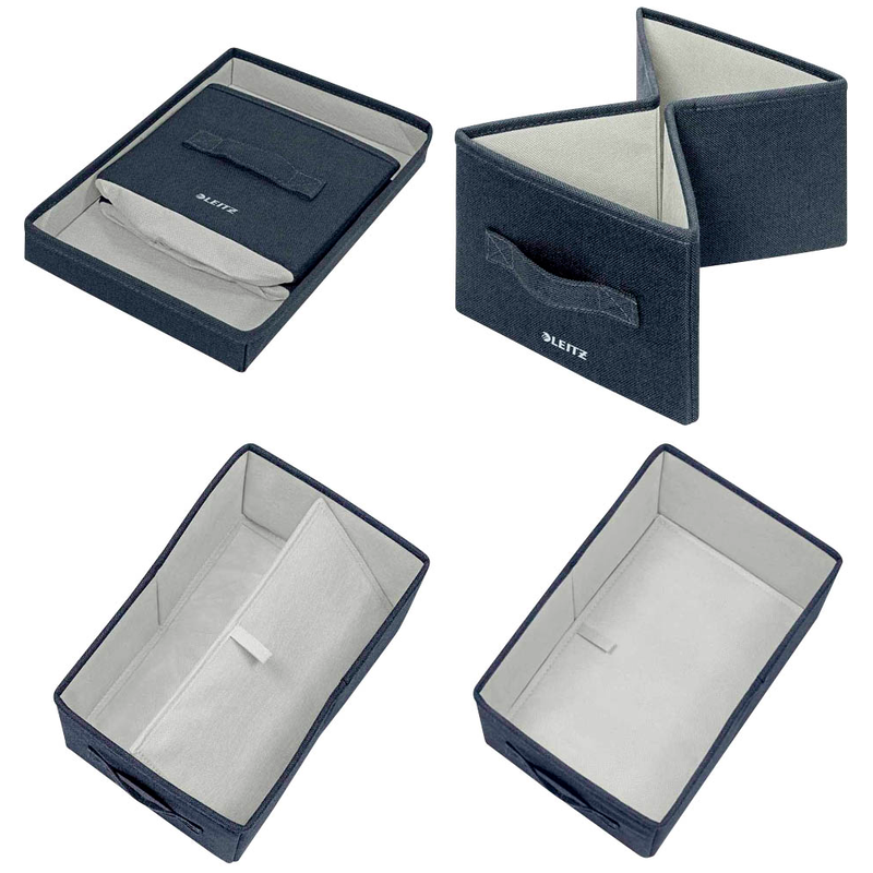LEITZ Aufbewahrungsboxen grau 19,0 x 28,5 x 16,0 cm, 2 St.