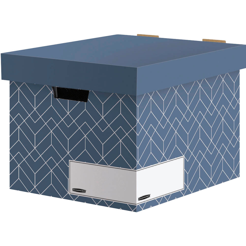 Bankers Box Archivboxen Bankers Box schieferblau/weiß 34,0 x 39,0 x 29,1 cm, 5 St.