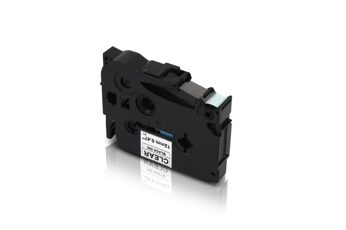 Alternativ zu Brother TZe-131 P-Touch Schriftband 12mm schwarz/transparent (10er Pack)