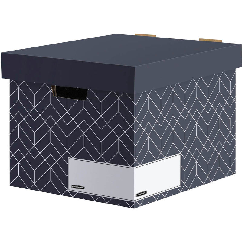 Bankers Box Archivboxen Bankers Box mitternachtsblau/weiß 34,0 x 39,0 x 29,1 cm, 5 St.