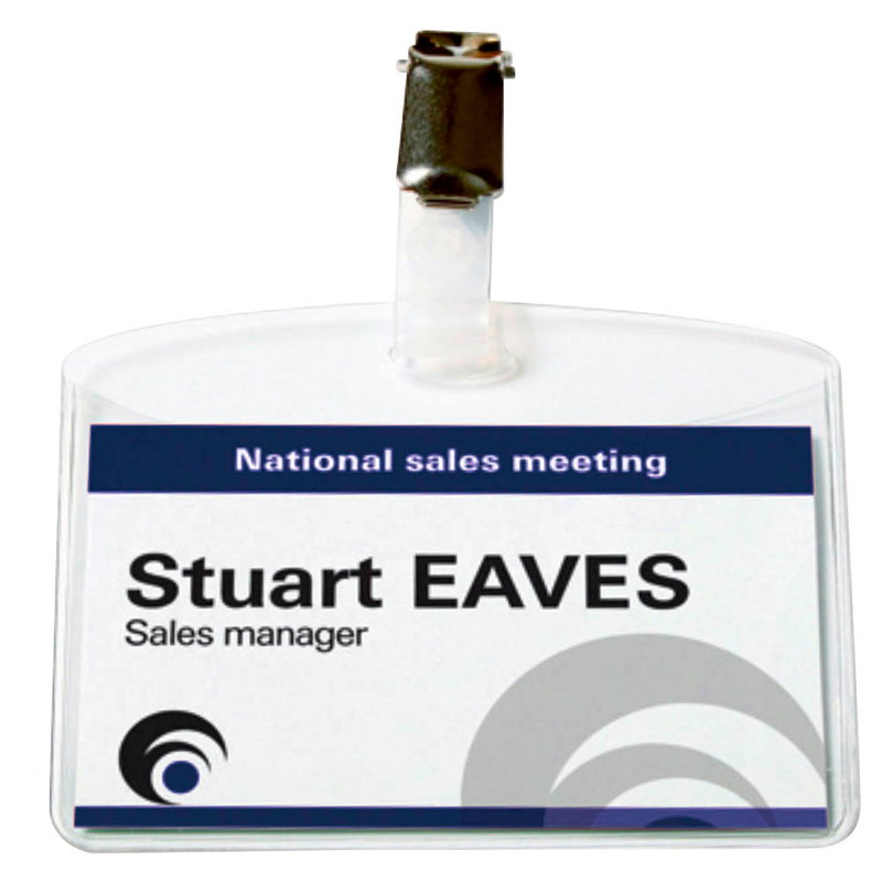 AVERY Zweckform Namensschilder mit Clip 9,0 x 6,0 cm, 1 Set