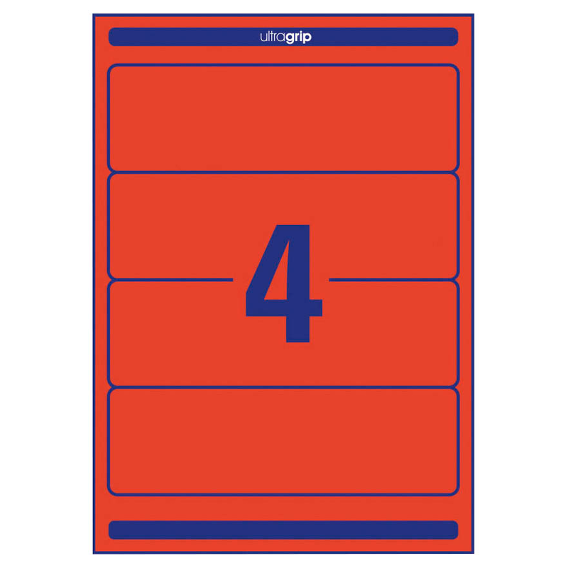 AVERY Zweckform Ordneretiketten L4766-20 rot, 20 Blatt