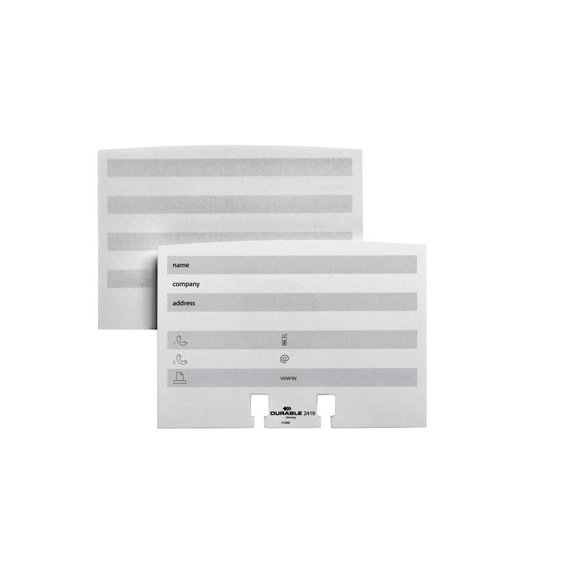 DURABLE Adresskartei Telindex desk silbergrau, für 500 Adress,- Telefonkarten