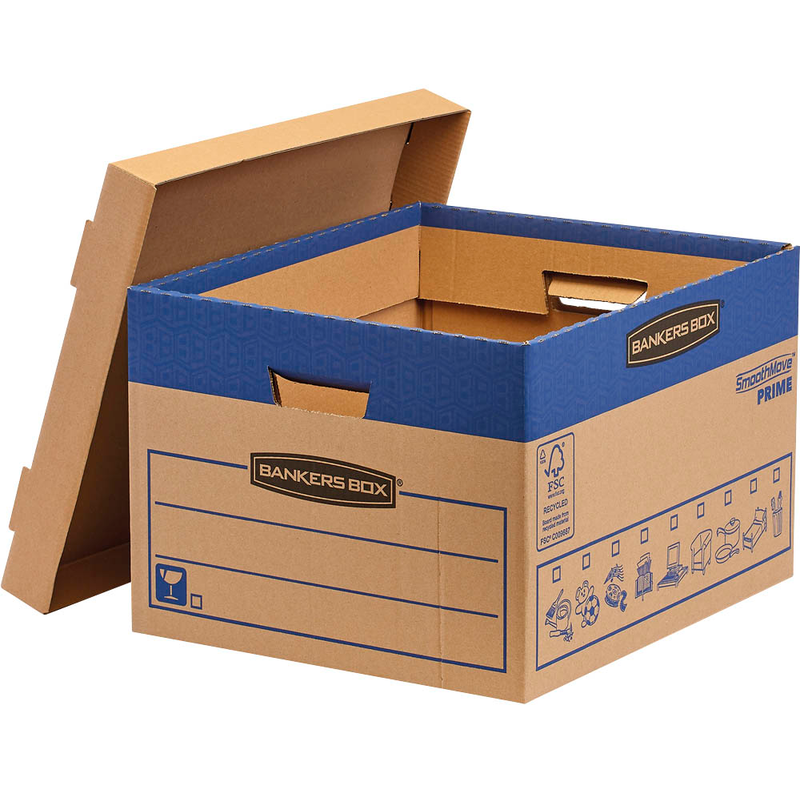 Bankers Box Umzugskartons SmoothMove Prime 44,5 x 38,7 x 29,4 cm, 10 St.