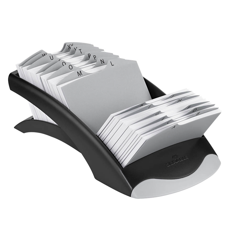 DURABLE Adresskartei Telindex desk schwarz, für 500 Adress,- Telefonkarten