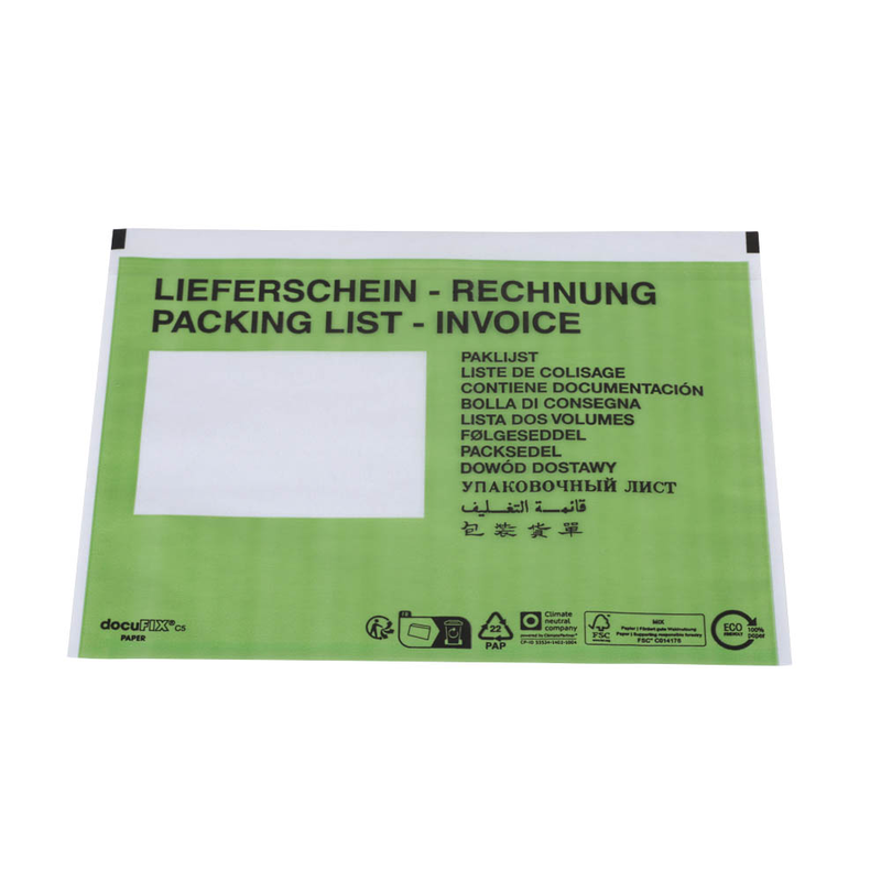 docuFIX® PAPER Lieferscheintaschen Papier DIN C5 1.000 St.