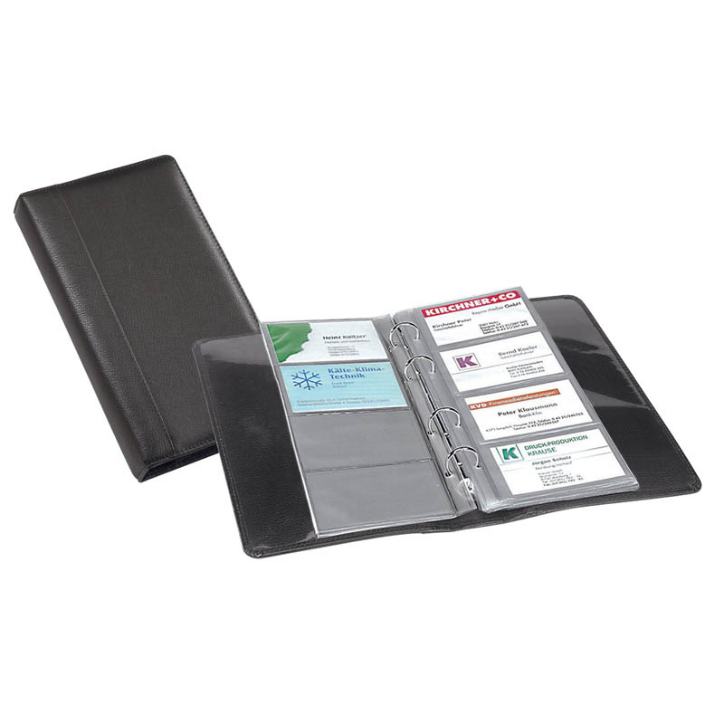 Alassio Visitenkarten-Ringbuch schwarz, 1 St.