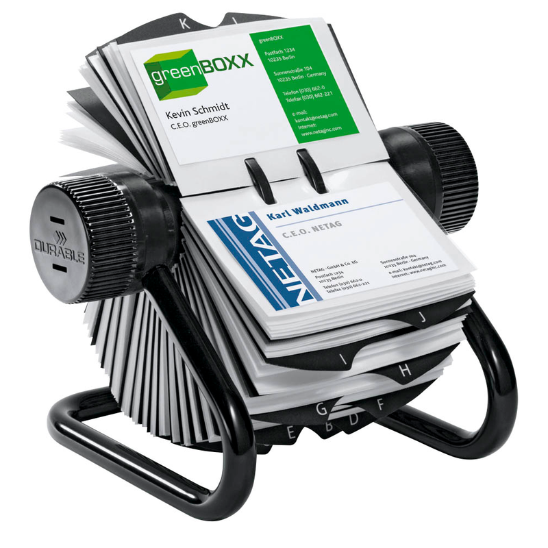 DURABLE Visitenkarten-Rollkartei Visifix schwarz, für 560 Visitenkarten