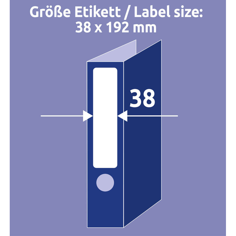AVERY Zweckform Ordneretiketten L4760-100 weiß, 100 Blatt