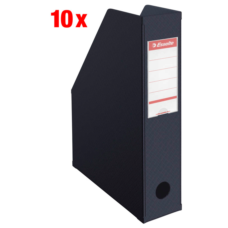 10 Esselte Stehsammler 56007 schwarz Kunststoff, DIN A4