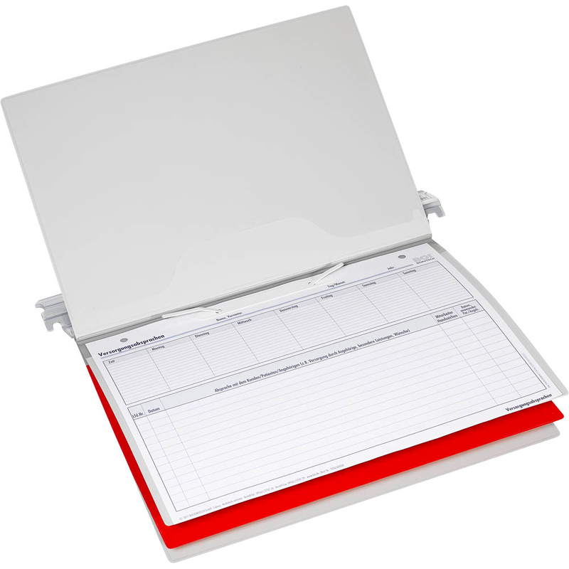 BOI Patienten-Dokumentations-Hängemappe Signal-Line Kunststoff grau DIN A4 2x kaufmännische Heftung, 1 St.