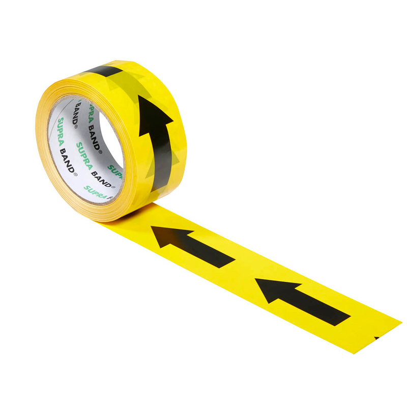 SUPRA Warnklebeband Pfeil Pfeile (lang) gelb/schwarz 50,0 mm x 66,0 m 1 Rolle