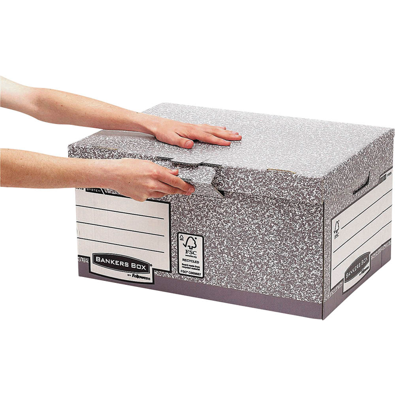 Bankers Box Archivboxen Bankers Box grau/weiß, 10 St.