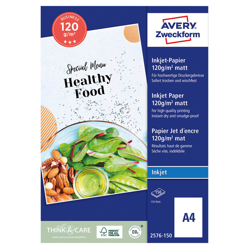 AVERY Zweckform Fotopapier 2576-150 DIN A4 matt 120 g/qm 150 Blatt