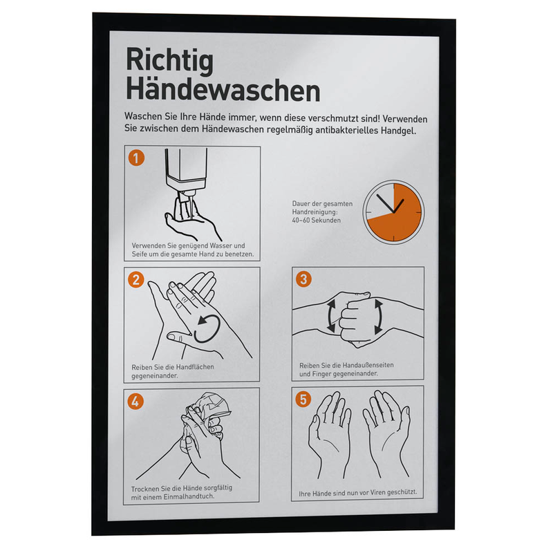 DURABLE Magnetrahmen DURAFRAME® MAGNETIC A3 schwarz A3, 5 St.