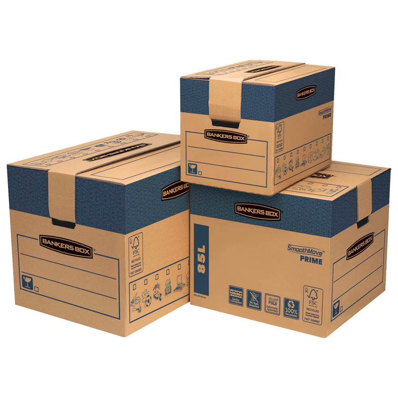 Bankers Box Umzugskartons SmoothMove FastFold 47,0 x 48,0 x 41,2 cm, 5 St.