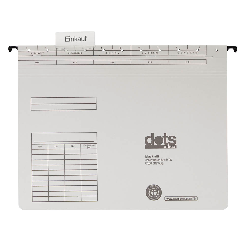 dots Personalhefter Karton lichtgrau DIN A4 4x kaufmännische Heftung, 5 St.