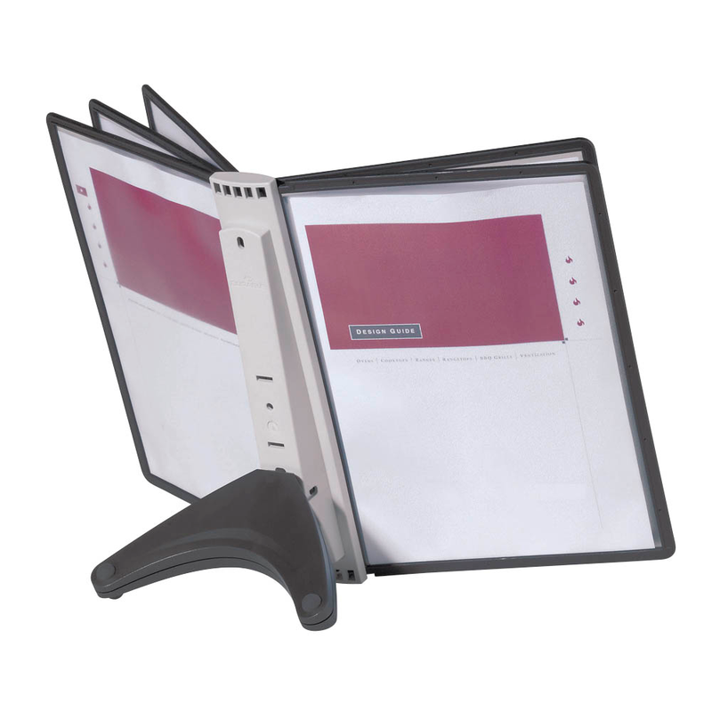 DURABLE Sichttafelsystem SHERPA soho  554001 DIN A4 schwarz mit 5 St. Sichttafeln, 1 St.
