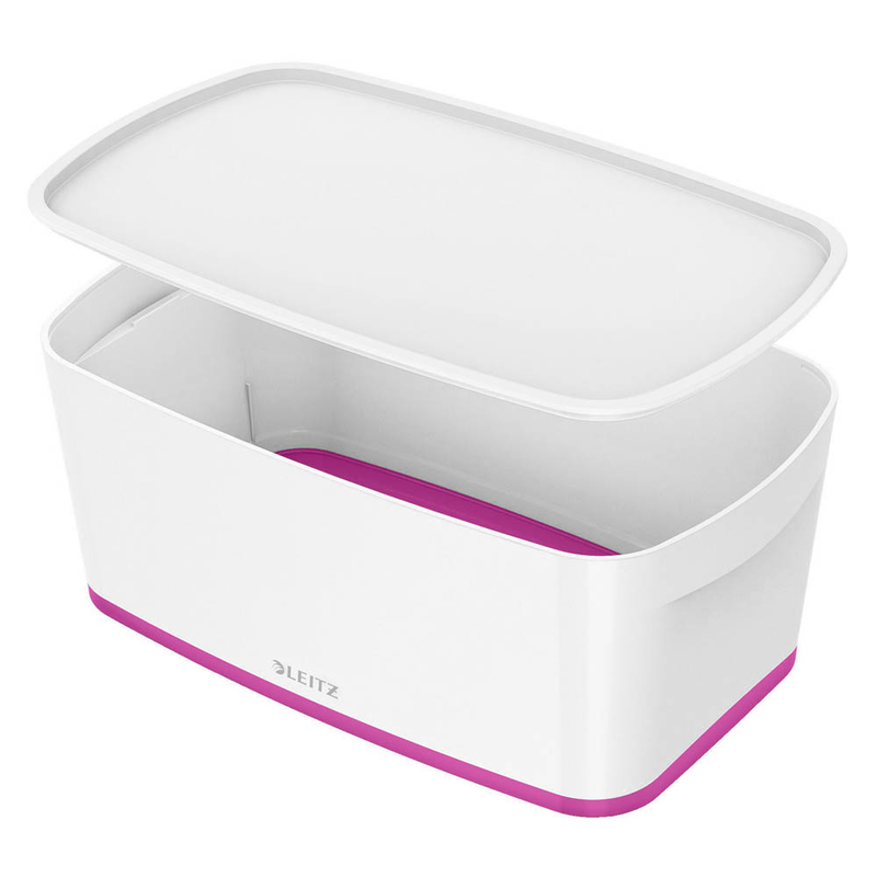 LEITZ MyBox Aufbewahrungsbox 5,0 l perlweiß/pink 31,8 x 19,1 x 12,8 cm, 1 St.